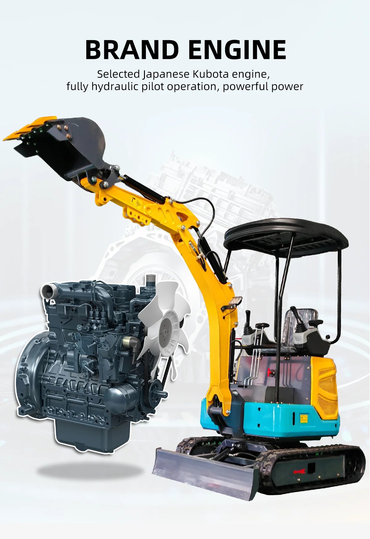Mini Excavator With Multiple Accessories Available