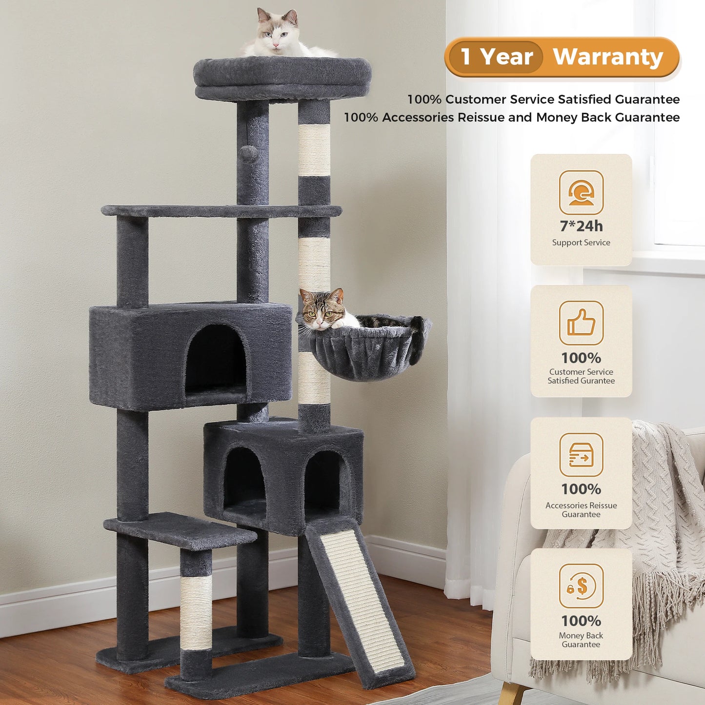 Multi-Level Cat Tree for Large Cats
