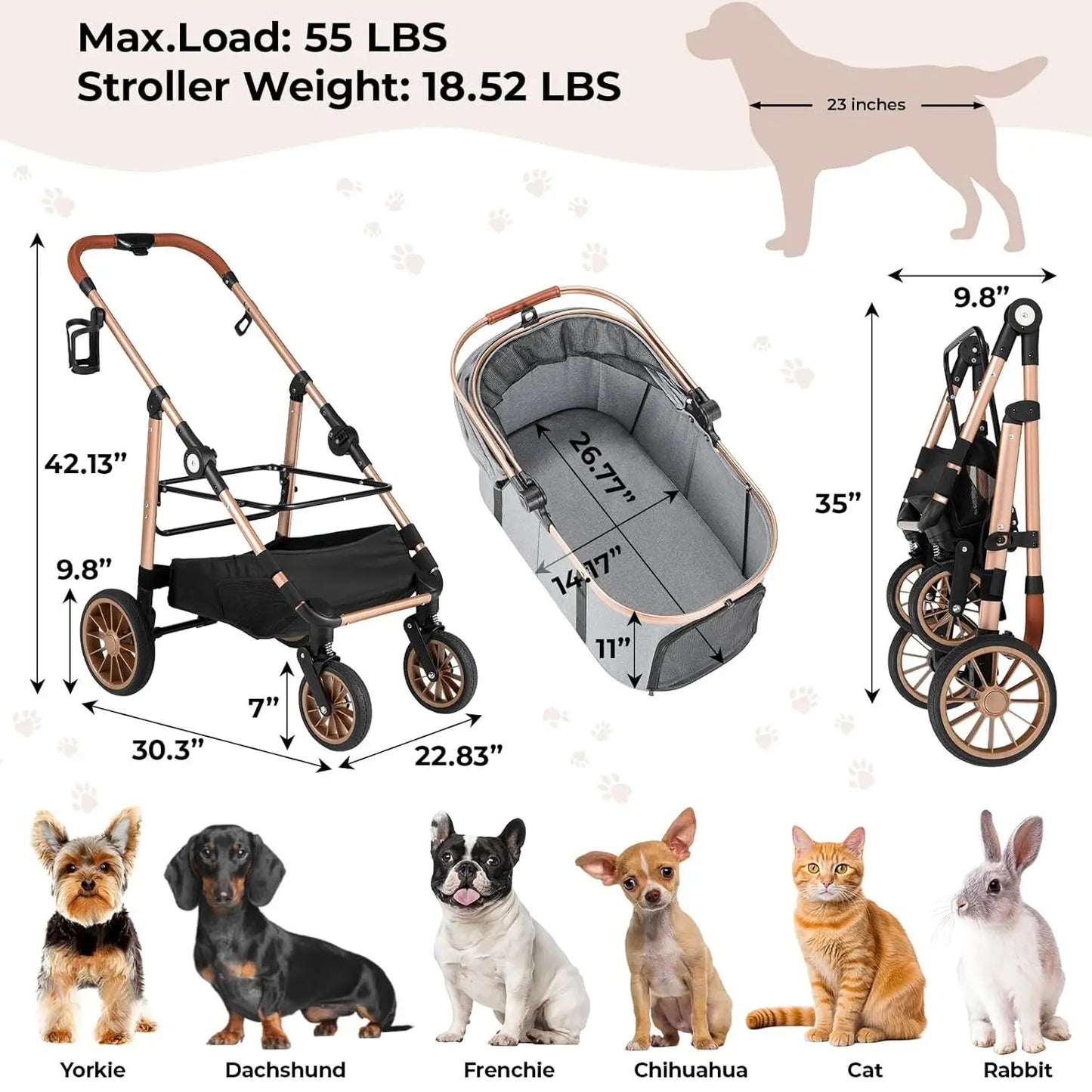 Dog Buggy Stroller Box