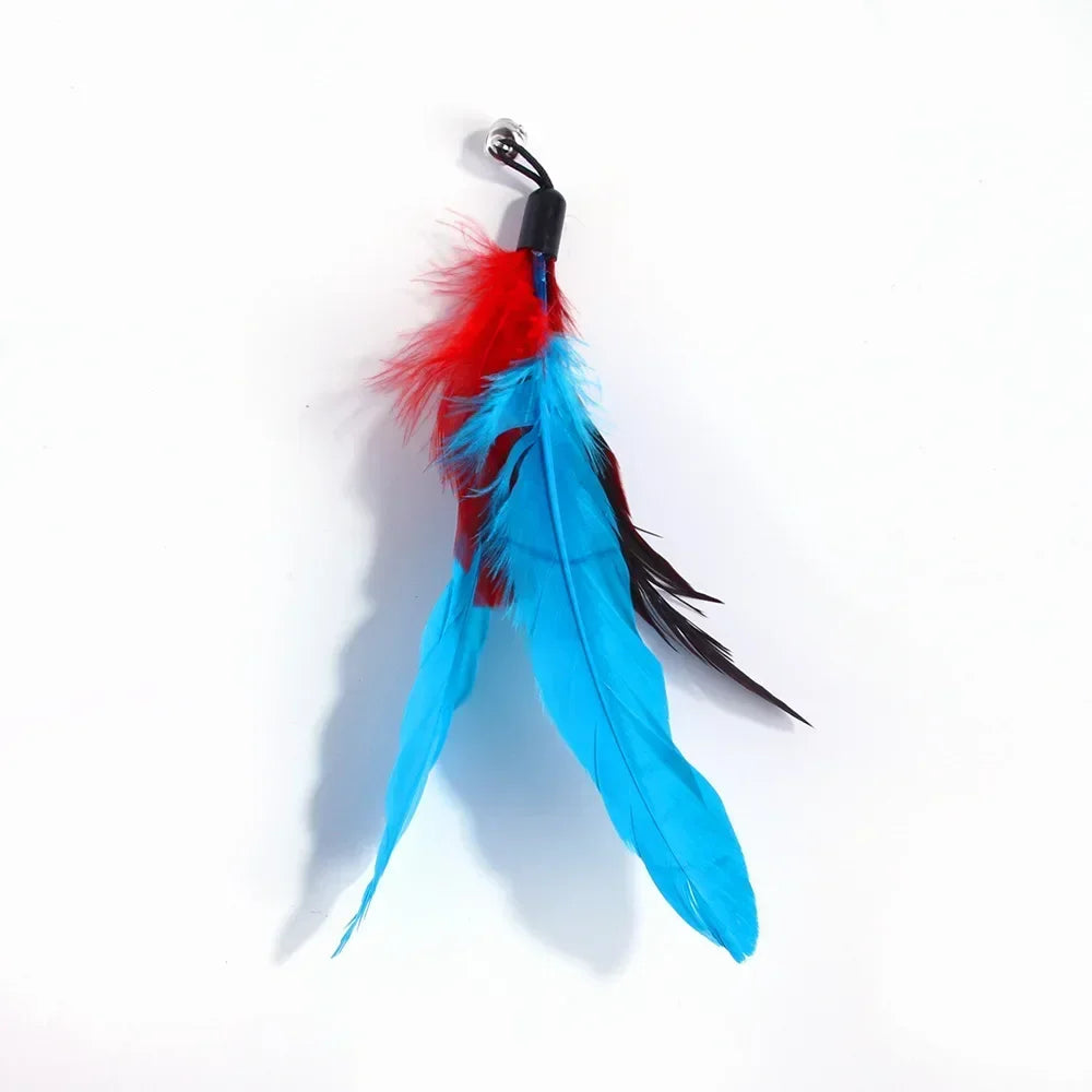 Pet Cat Toy with Bell Color Feather