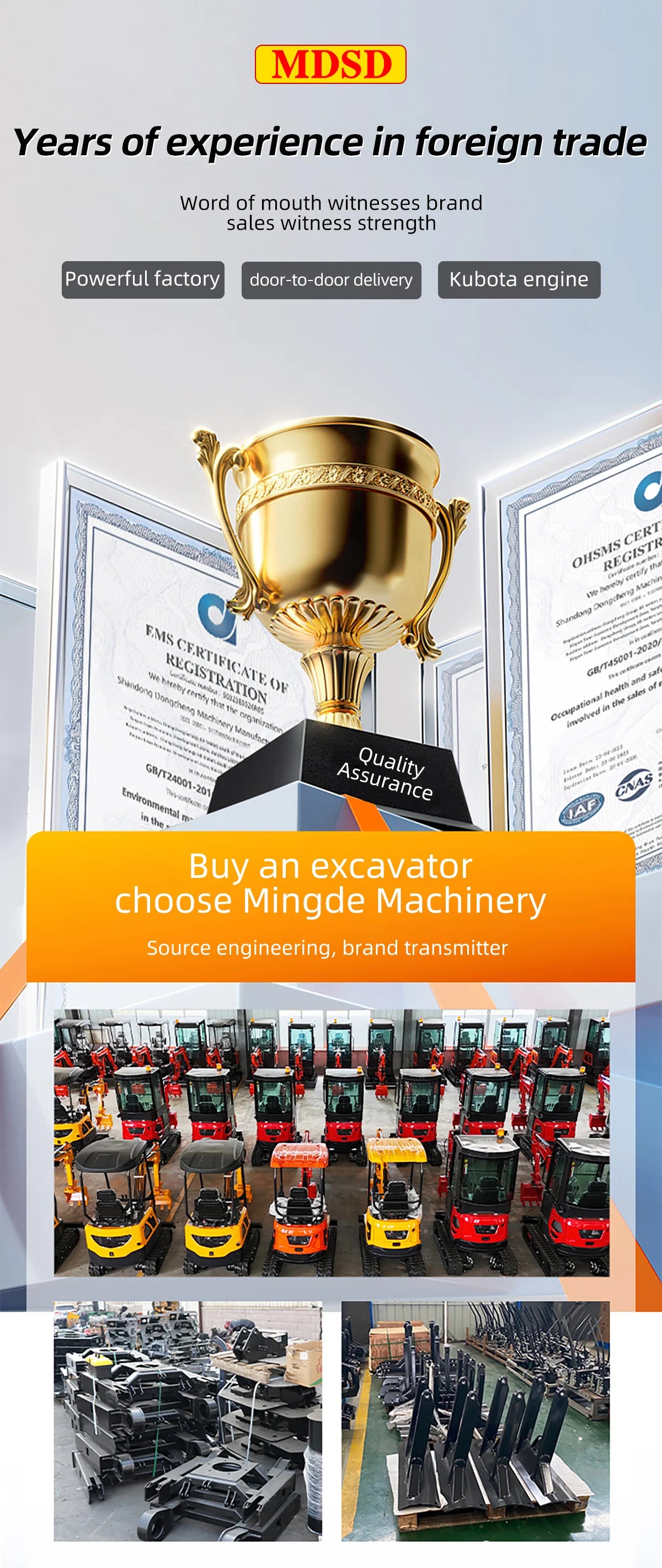 Mini Excavator With Multiple Accessories Available