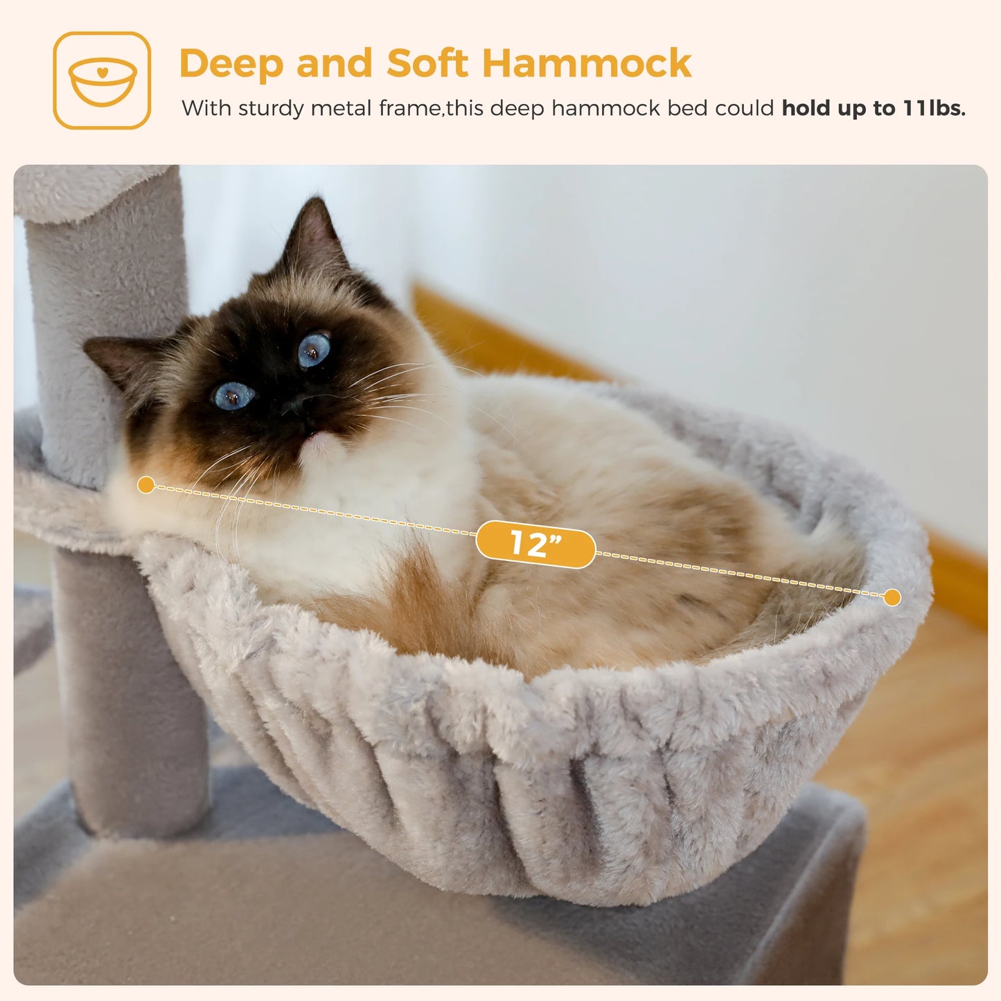 2 in 1 Cat Tree for Large Cat and Small Cat