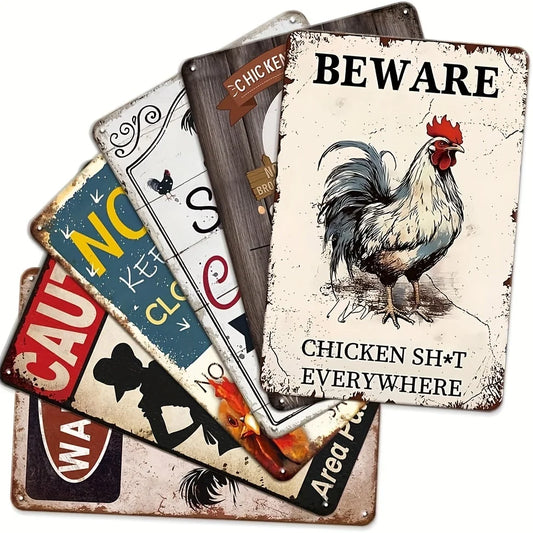 6pcs Funny Chicken Decor