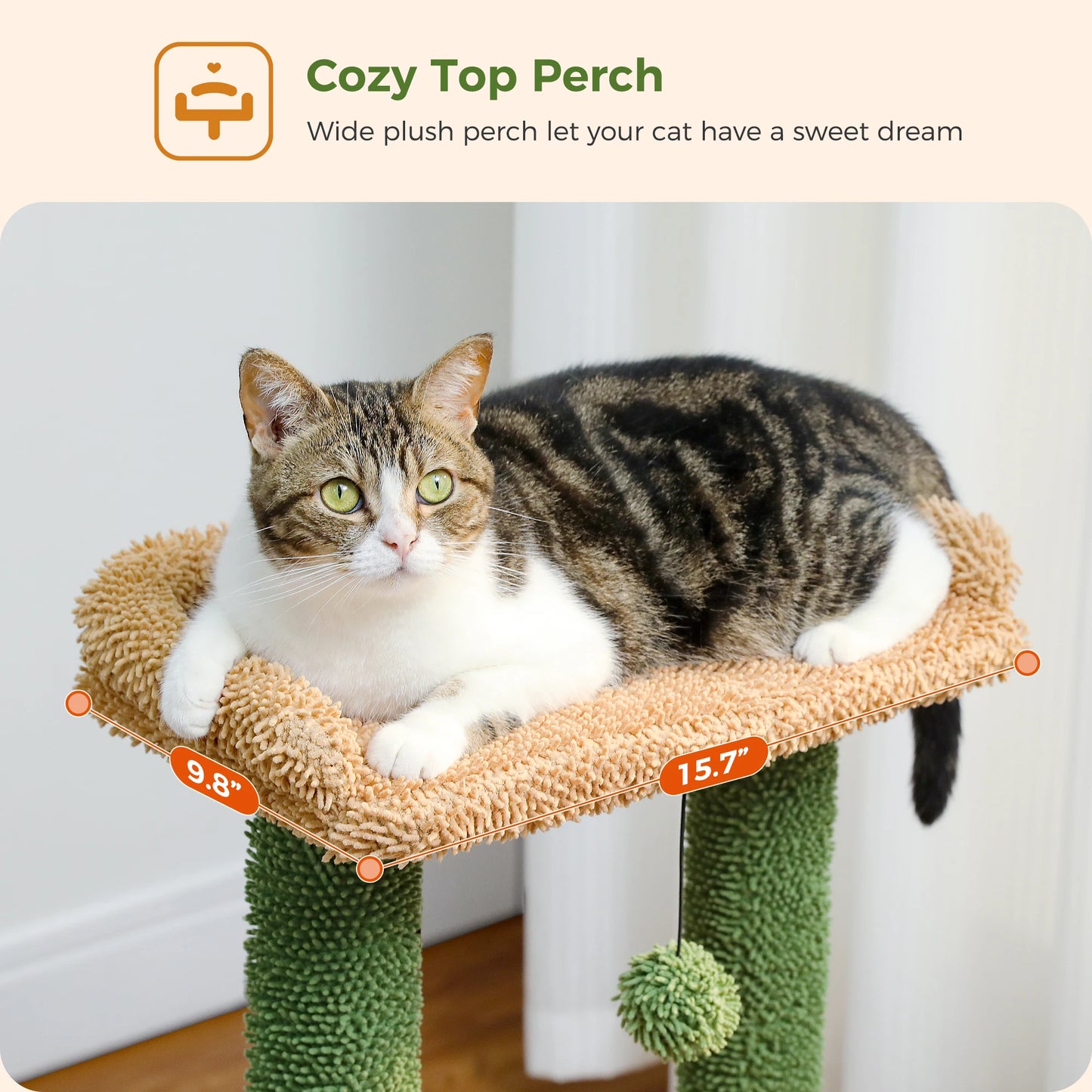 Cactus Cat Tree Tower for Indoor Cats