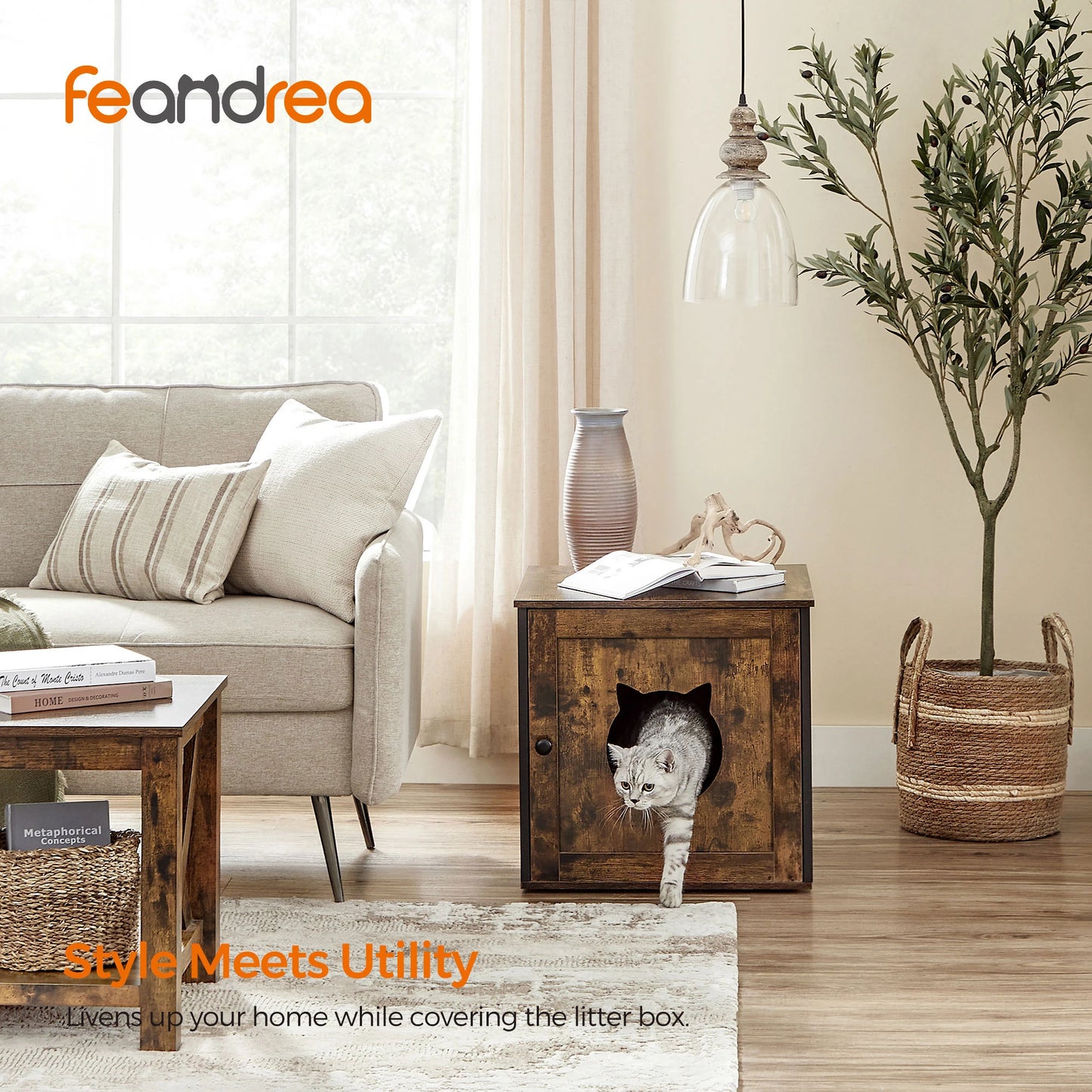 Feandrea Cat Litter Box Furniture