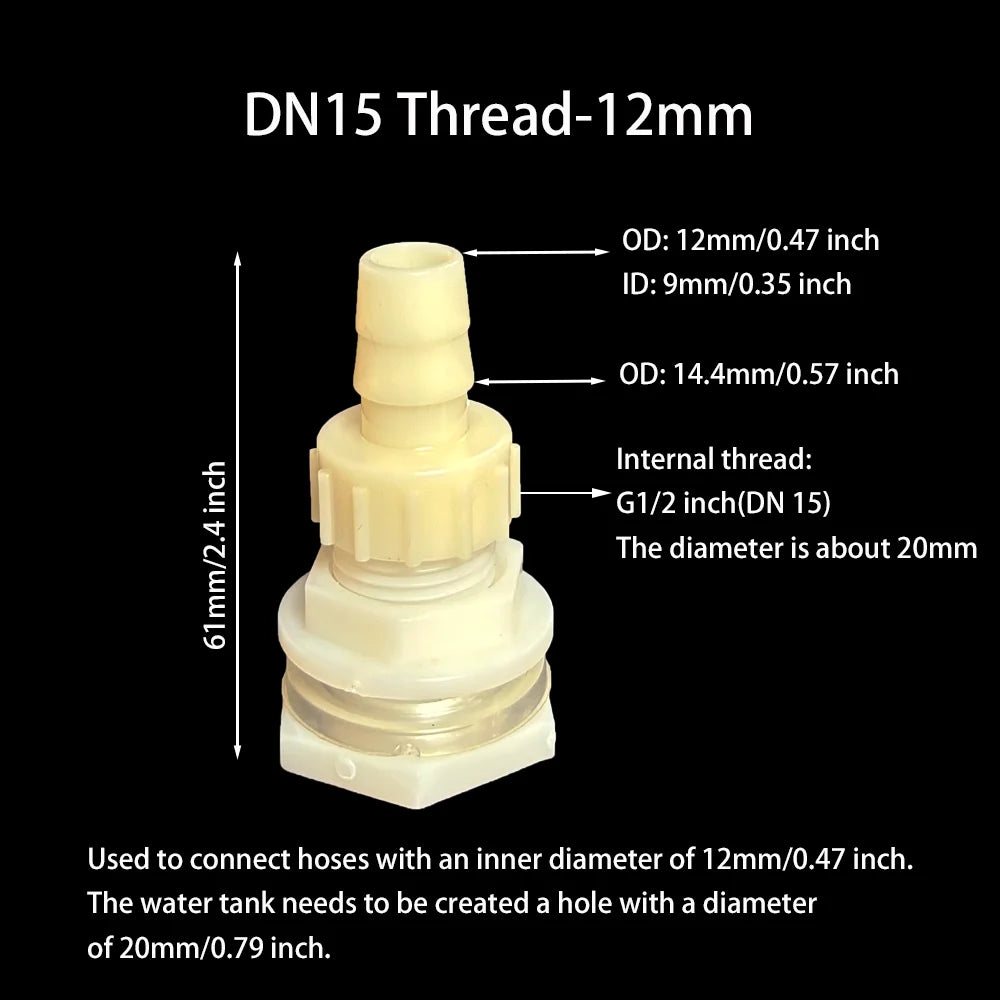 2Pcs Water Tank Hose Connector