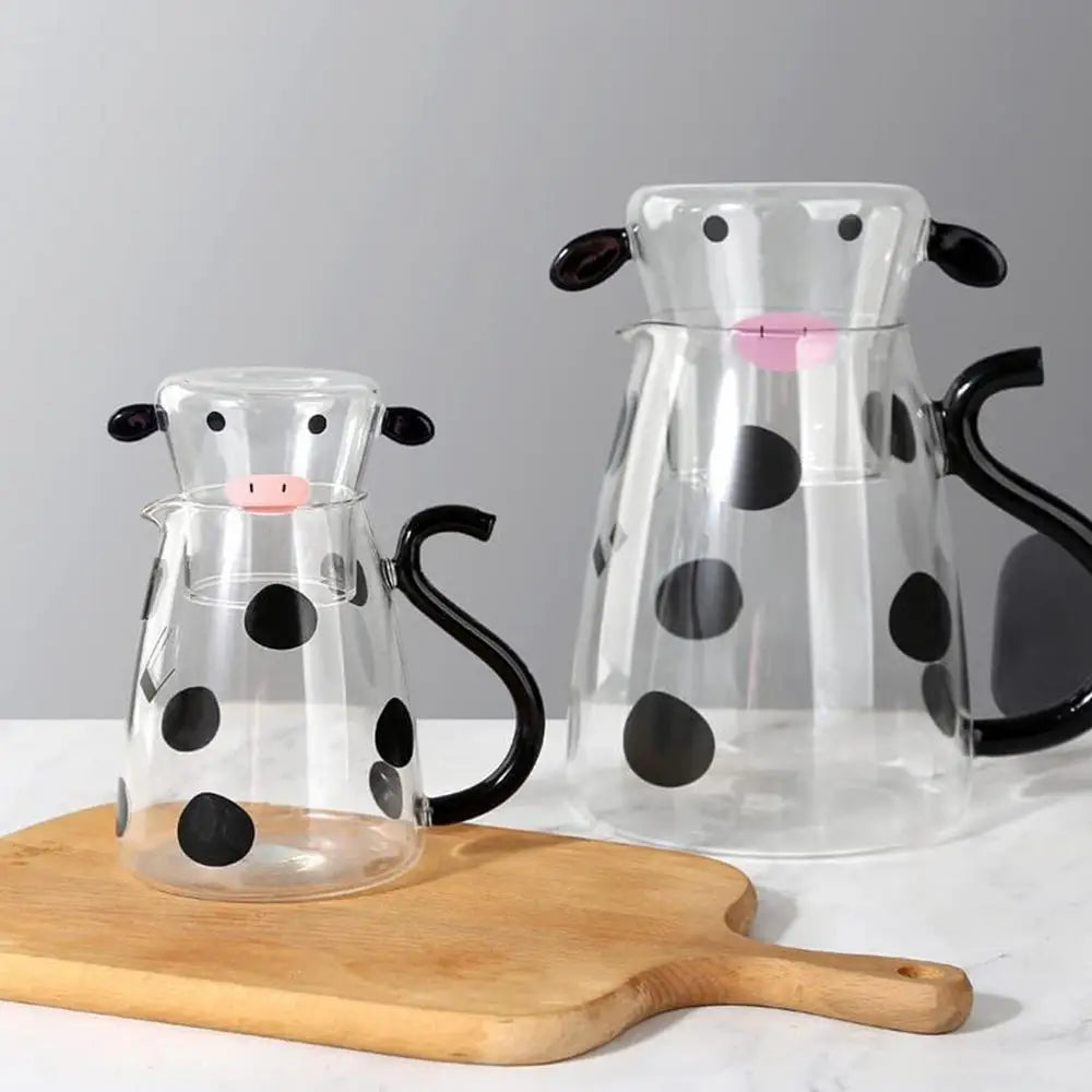 Cow Glass Water Pitcher