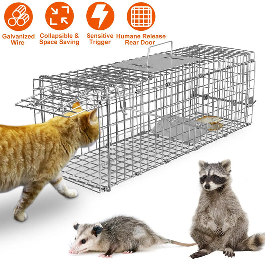 Humane Cat Trap Cage Live Animal Rodent Cage