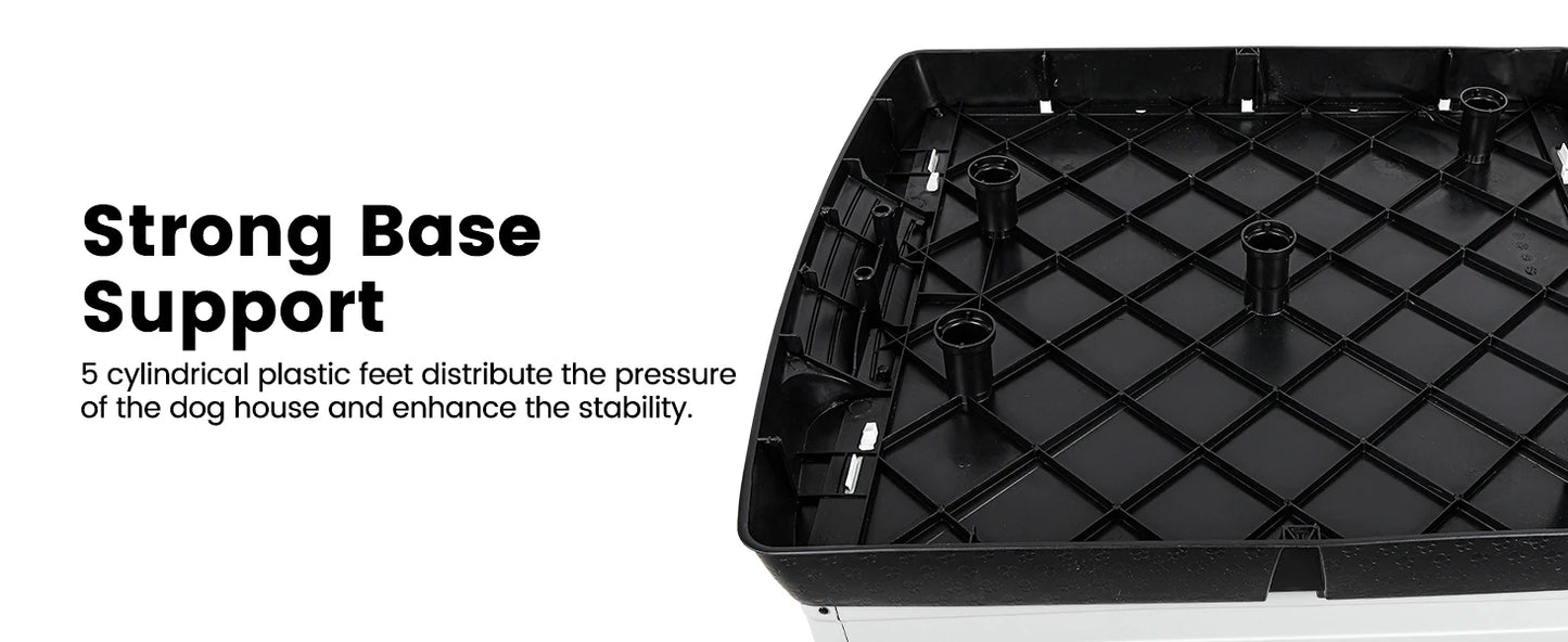 Durable Waterproof Plastic Dog House for Small to Large Sized Dogs