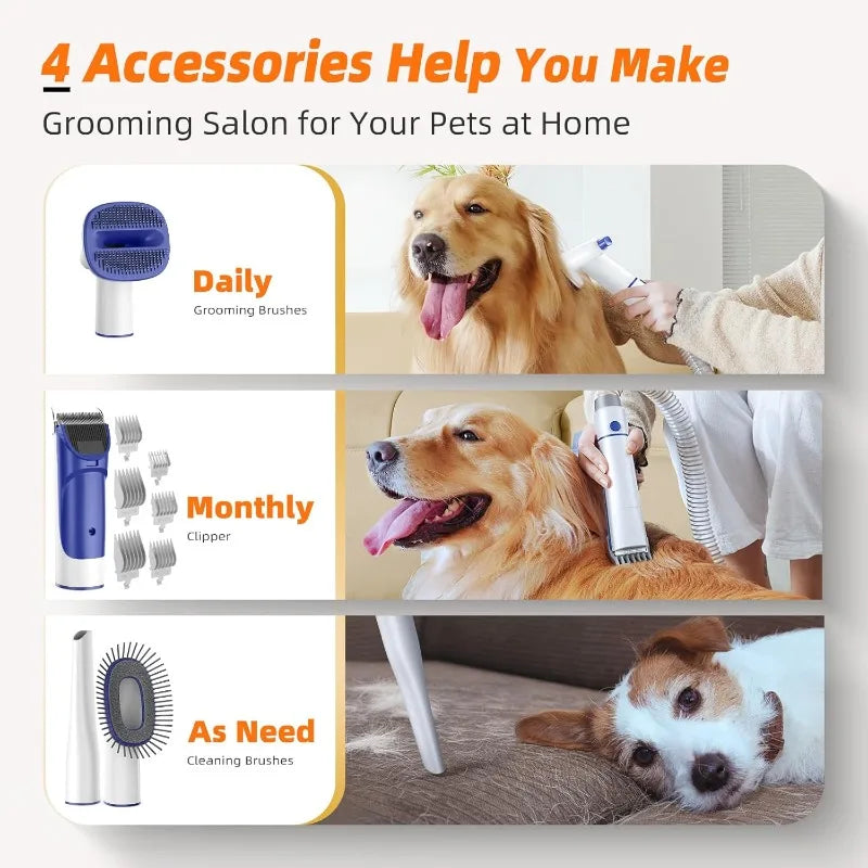 Dog Grooming Kit with Pet Grooming Vacuum
