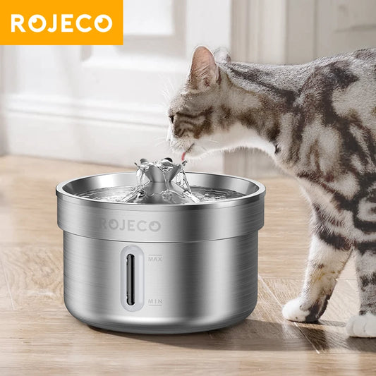 ROJECO Stainless Steel Cat Water Fountain
