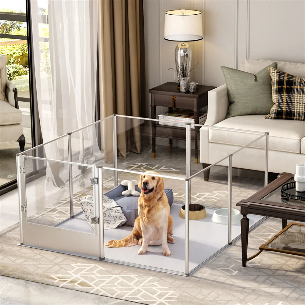 1Pc Large Acrylic Dog Playpen Cage