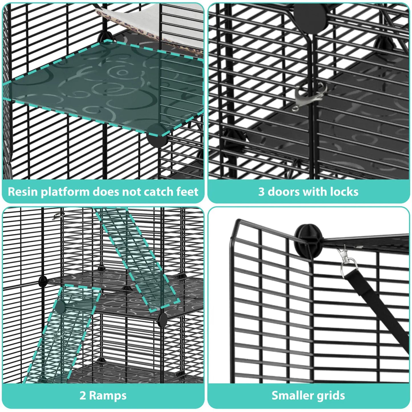 3-Tiers Cat Cage Enclosure