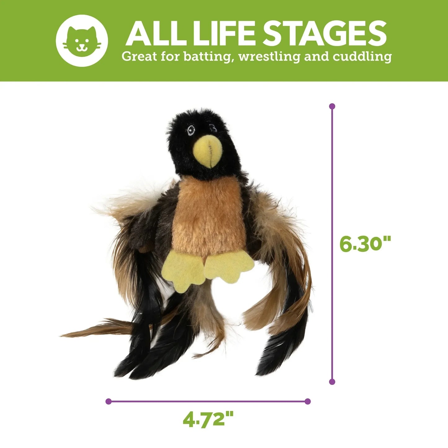 Vibrant Life Rockin' Robin Catnip Filled Plush Bird Cat Toy