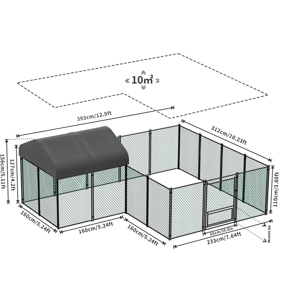 Heavy Duty XXL Chicken Run Coop Cage