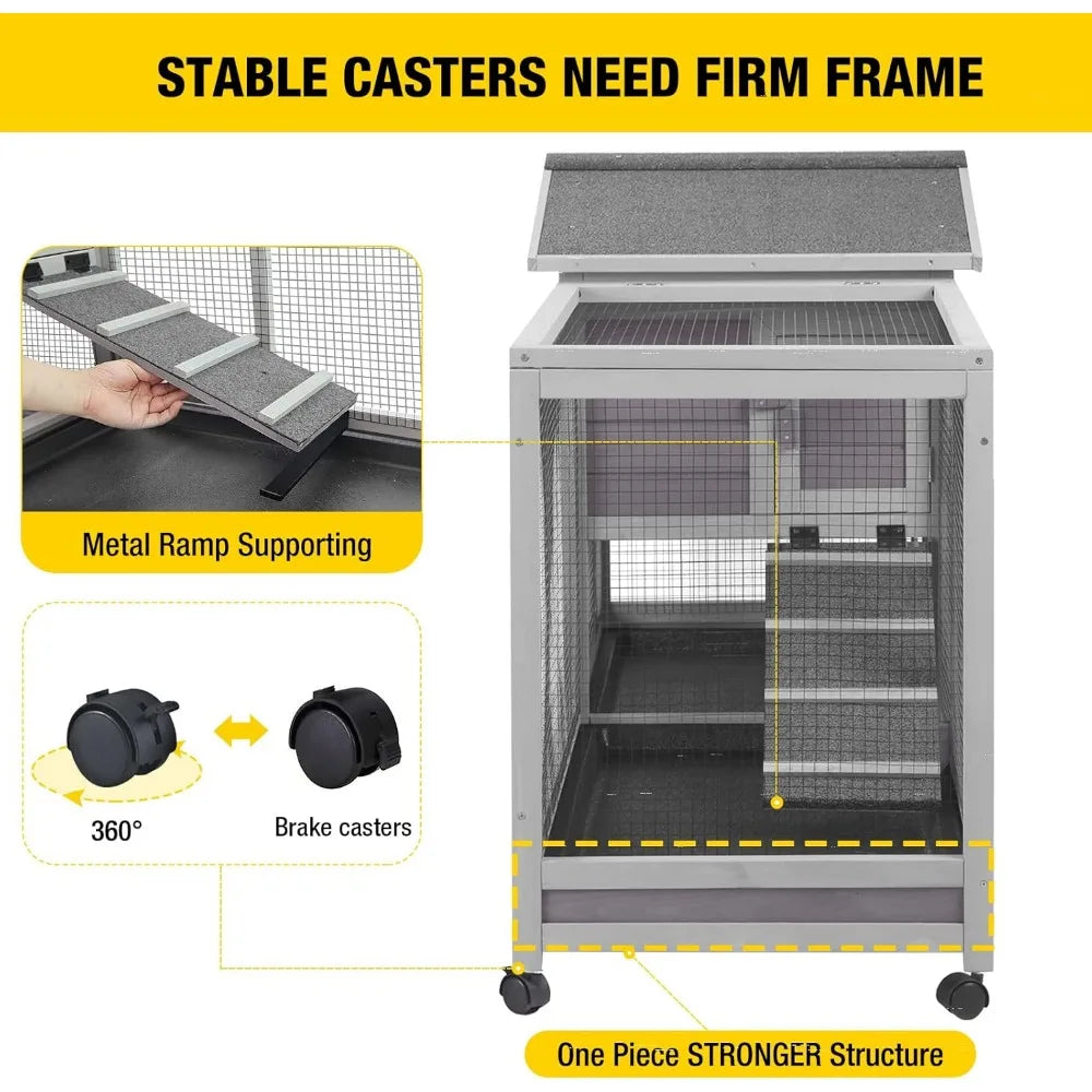 Rabbit Hutch Outdoor Indoor Rabbit Cage
