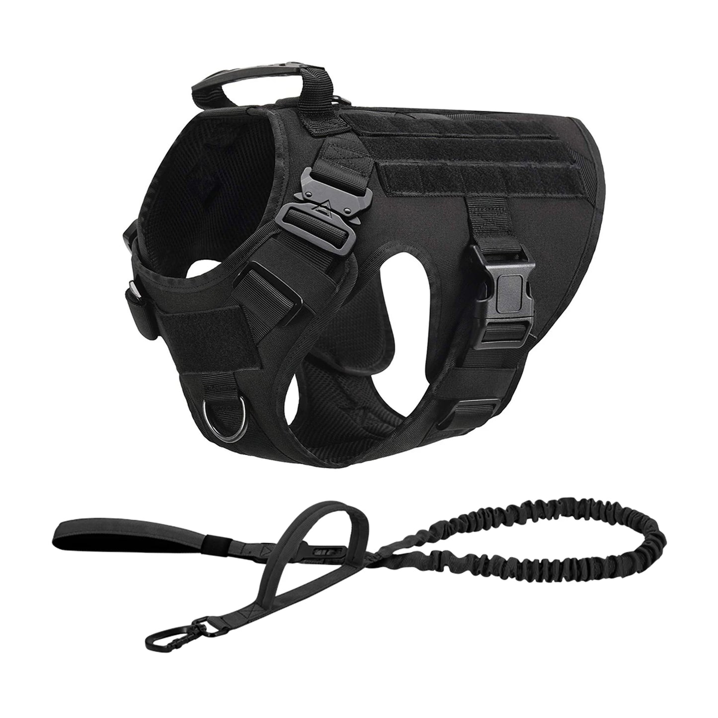Tactical Dog Harness Collar Leash