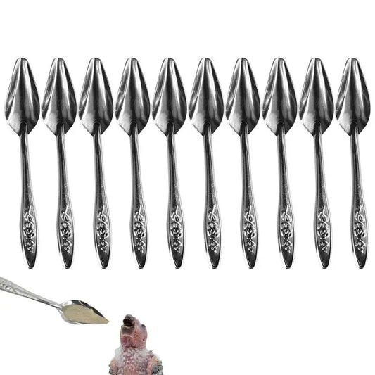 10pcs Portable baby bird feeding water spoon