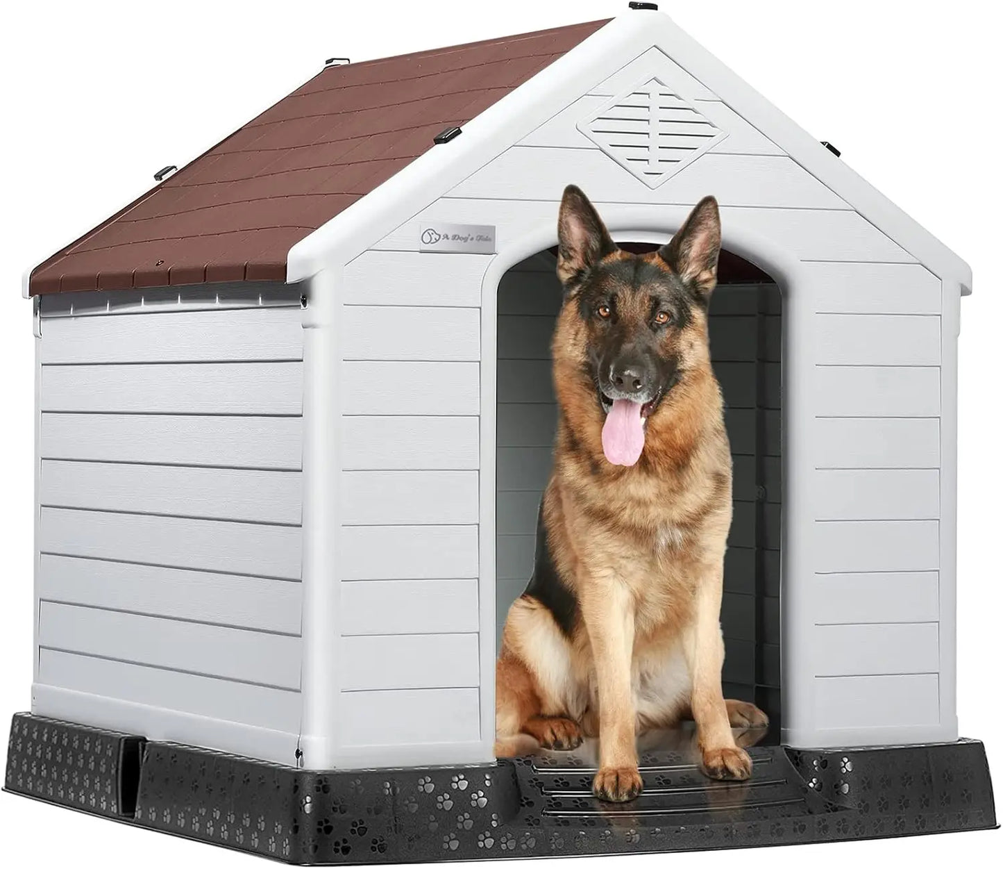 Durable Waterproof Plastic Dog House for Small to Large Sized Dogs