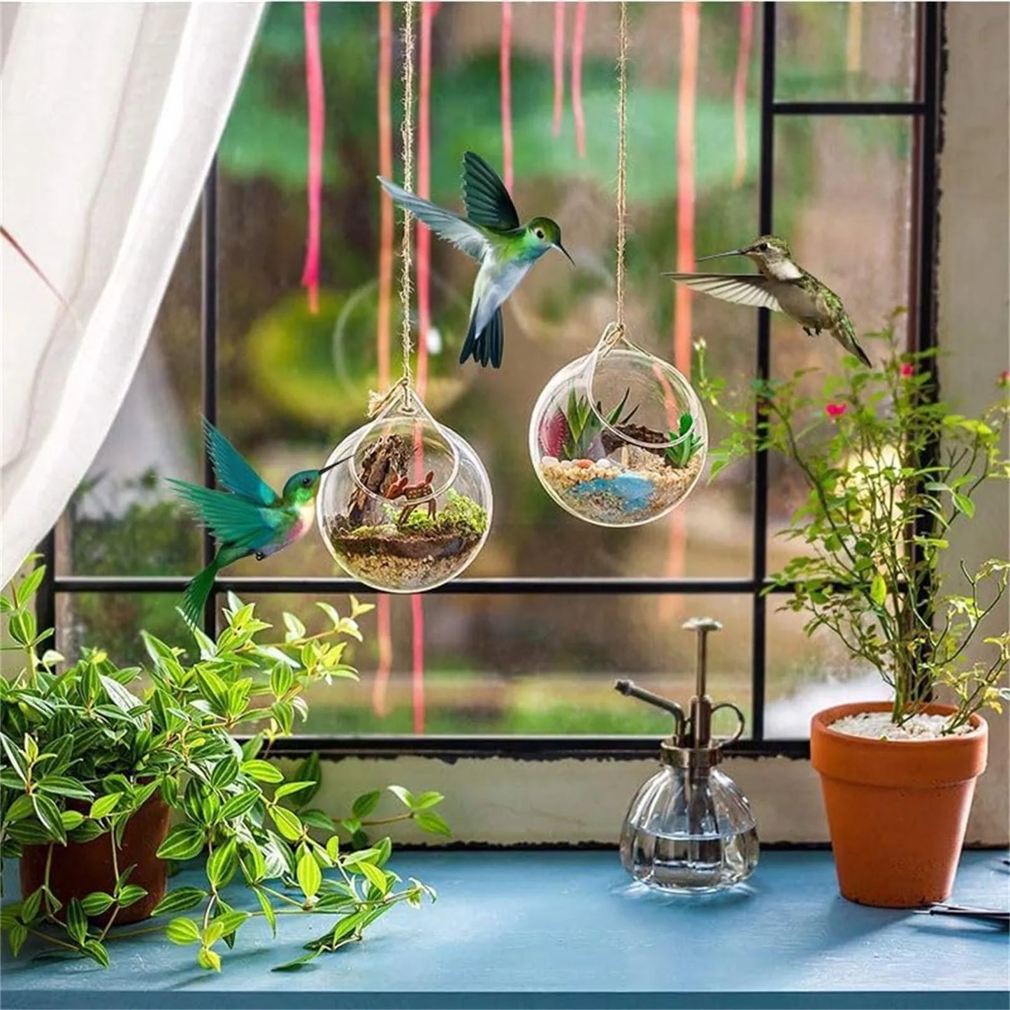 Humming Glass Feeder Outdoors Bird Feeder