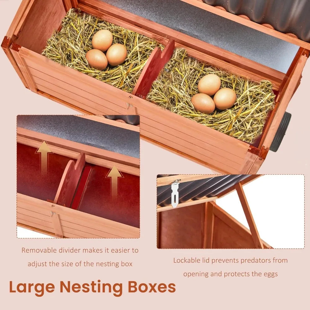 U-MAX 95" Chicken Coop with Wheels