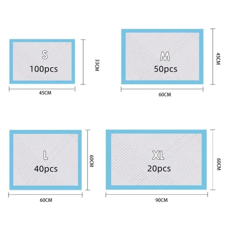 100/50/40/20PCS Pet Diaper Pads