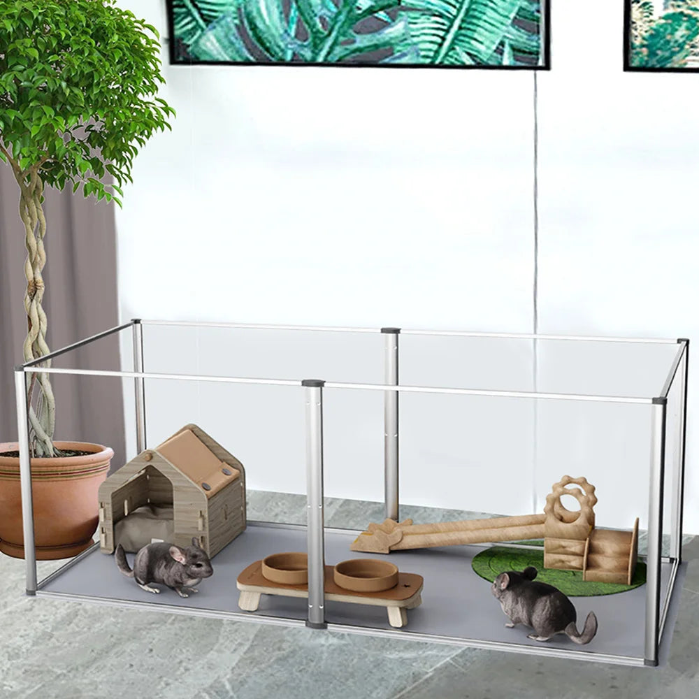 1Pc Large Acrylic Dog Playpen Cage
