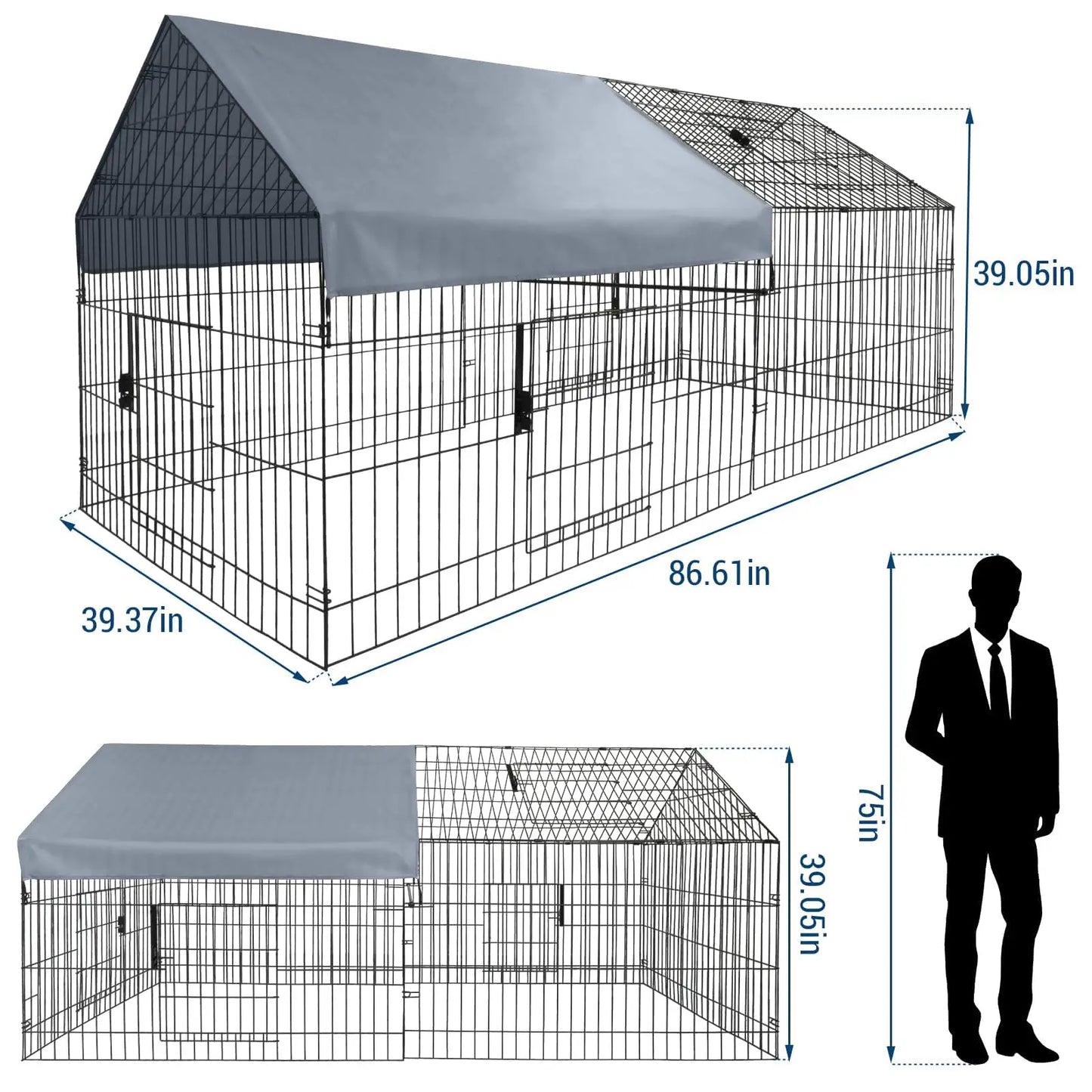 Large Metal Chicken Coop