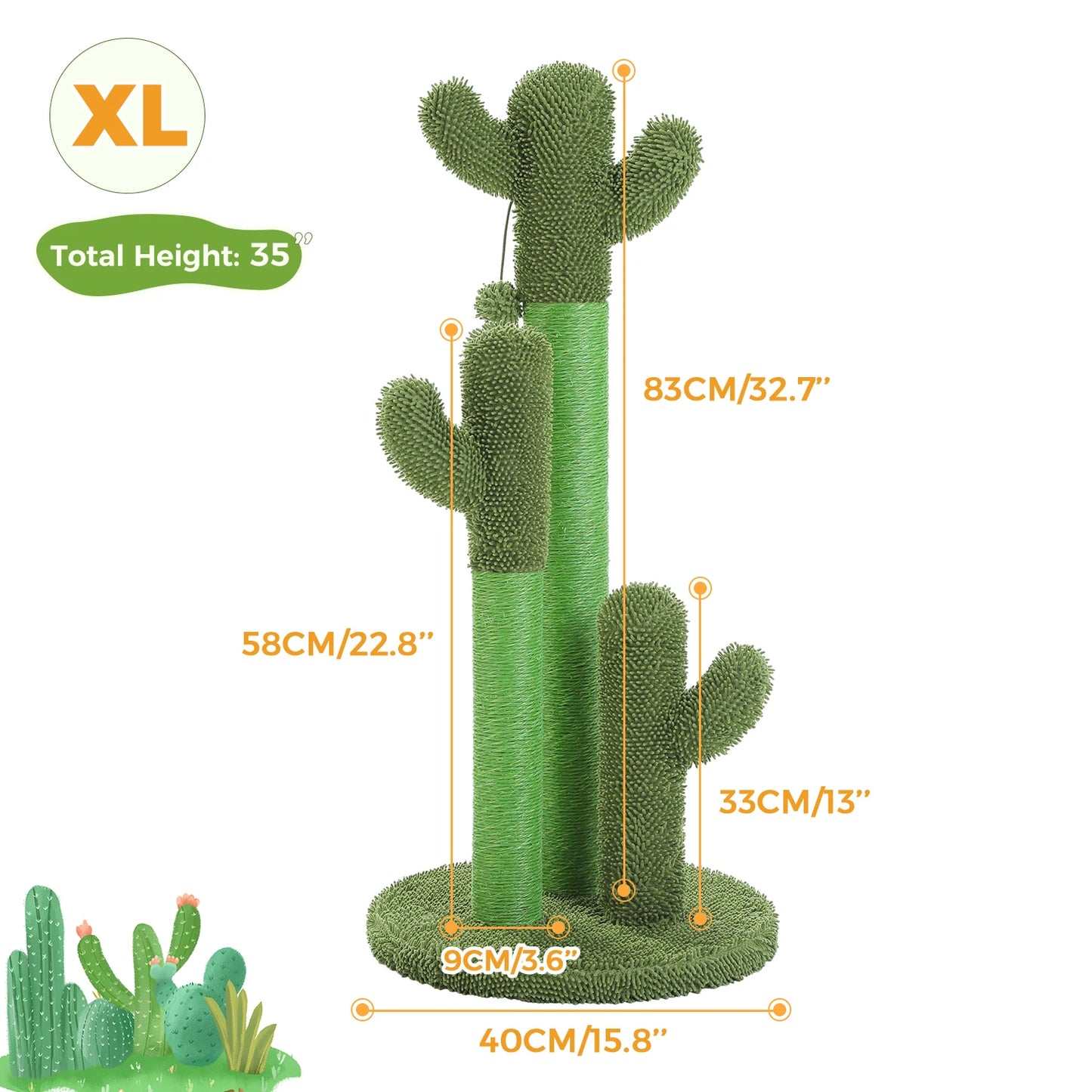 Cactus Cat Scratching Post for Indoor Cats