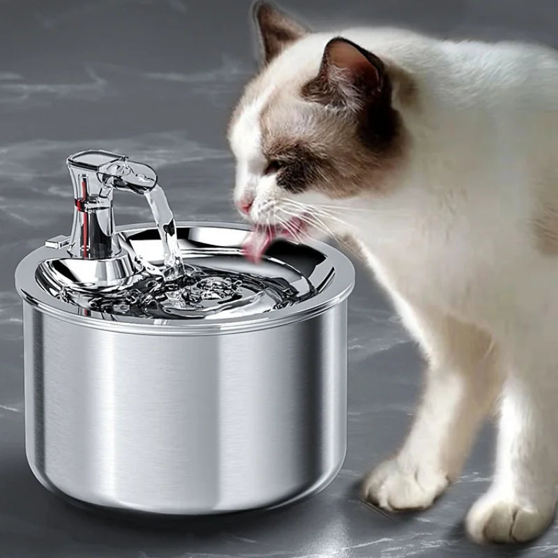 2L fully stainless steel pet water dispenser