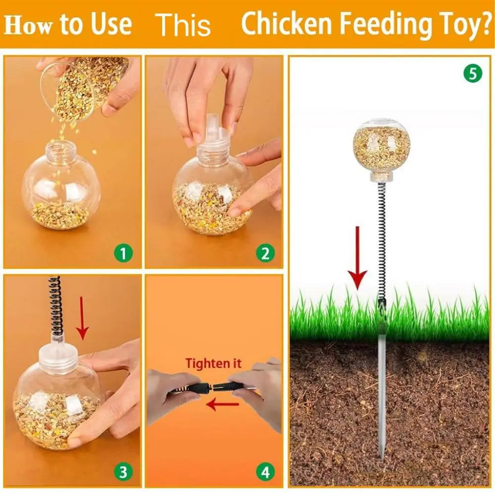 2pcs Chicken Swing Feeder
