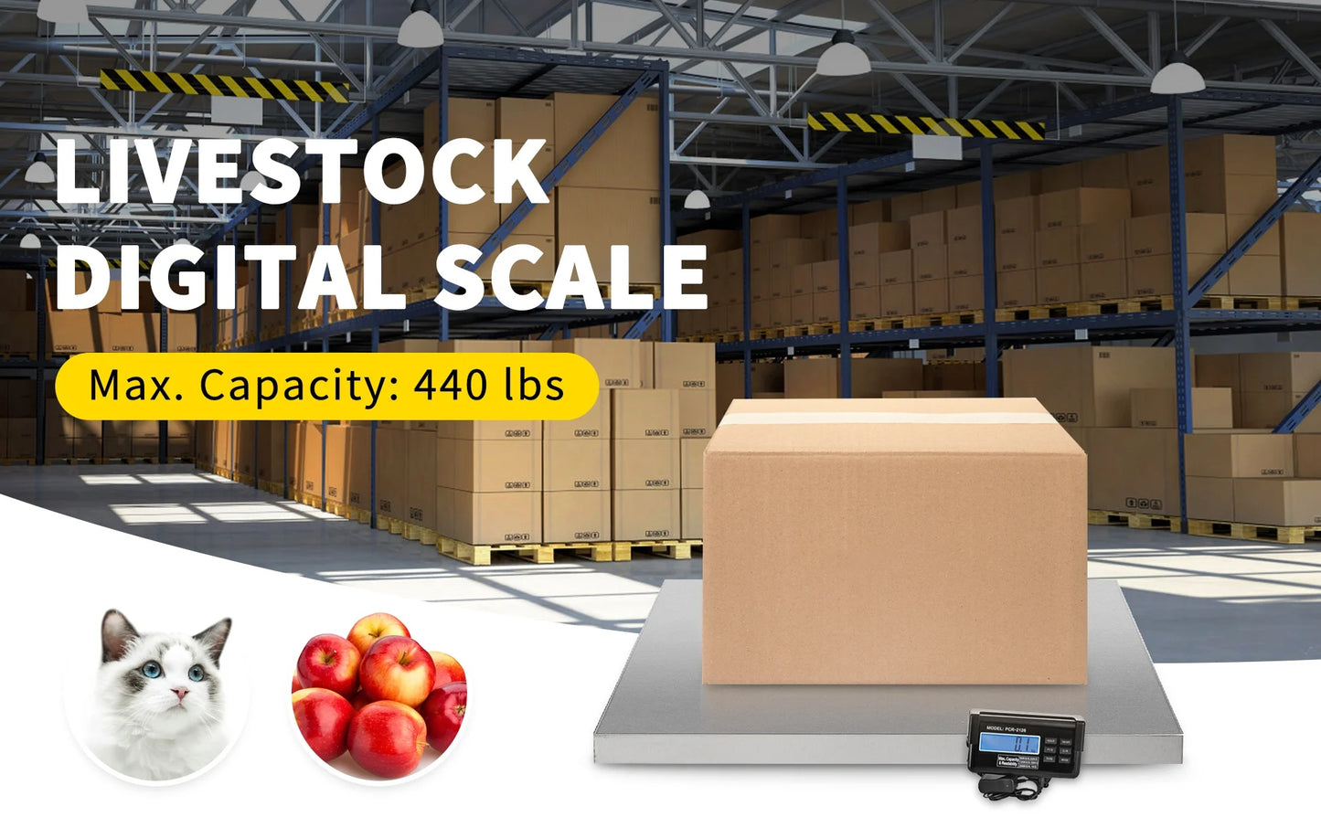 SucceBuy 440/880/1100Lbs Digital Livestock Scale