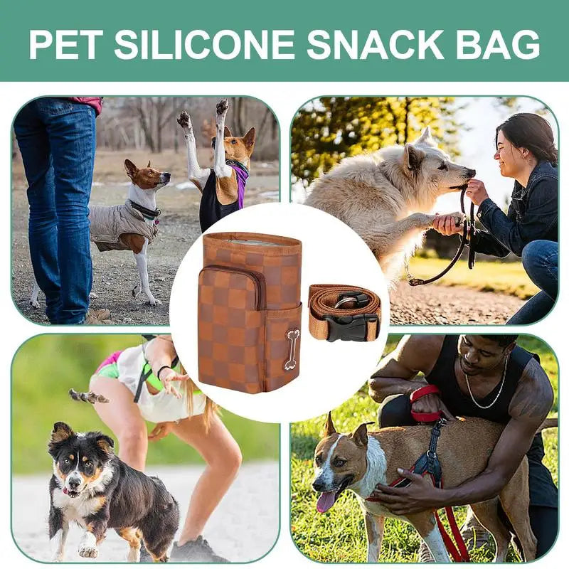 Magnetic buckle dog treat training pouch