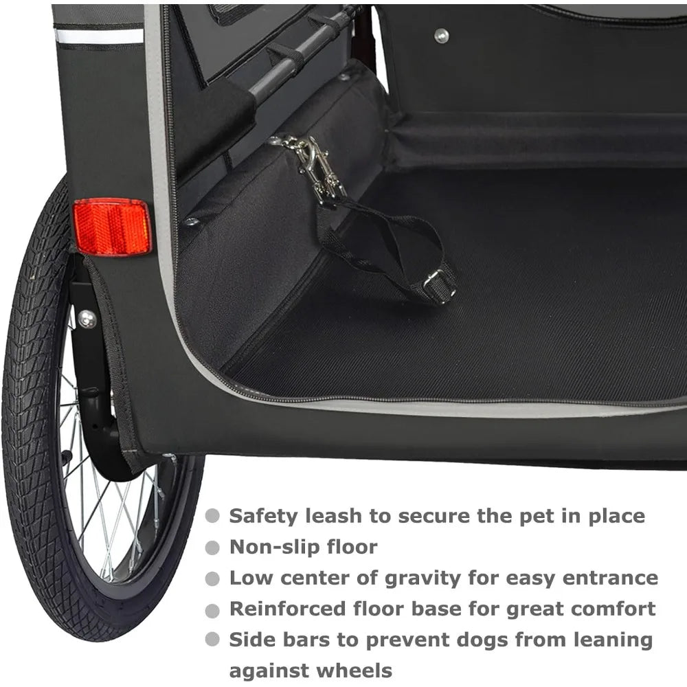 DOGGYHUT® S-Line XL Pet Bike Trailer & Stroller for Dogs