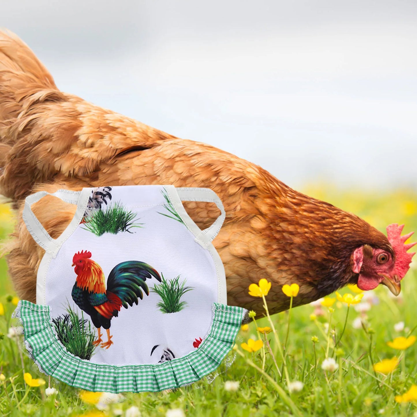 1pcs Farm Hen Feather Retainer Chicken Saddle Strap Apron