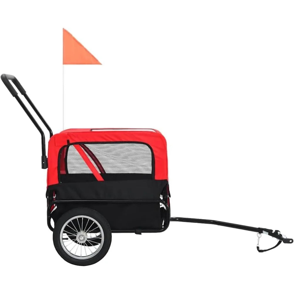 2-in-1 Pet Bike Trailer and Jogging Stroller
