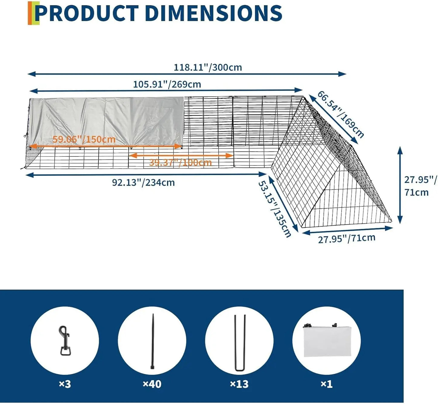 Metal Chicken Coop with Run