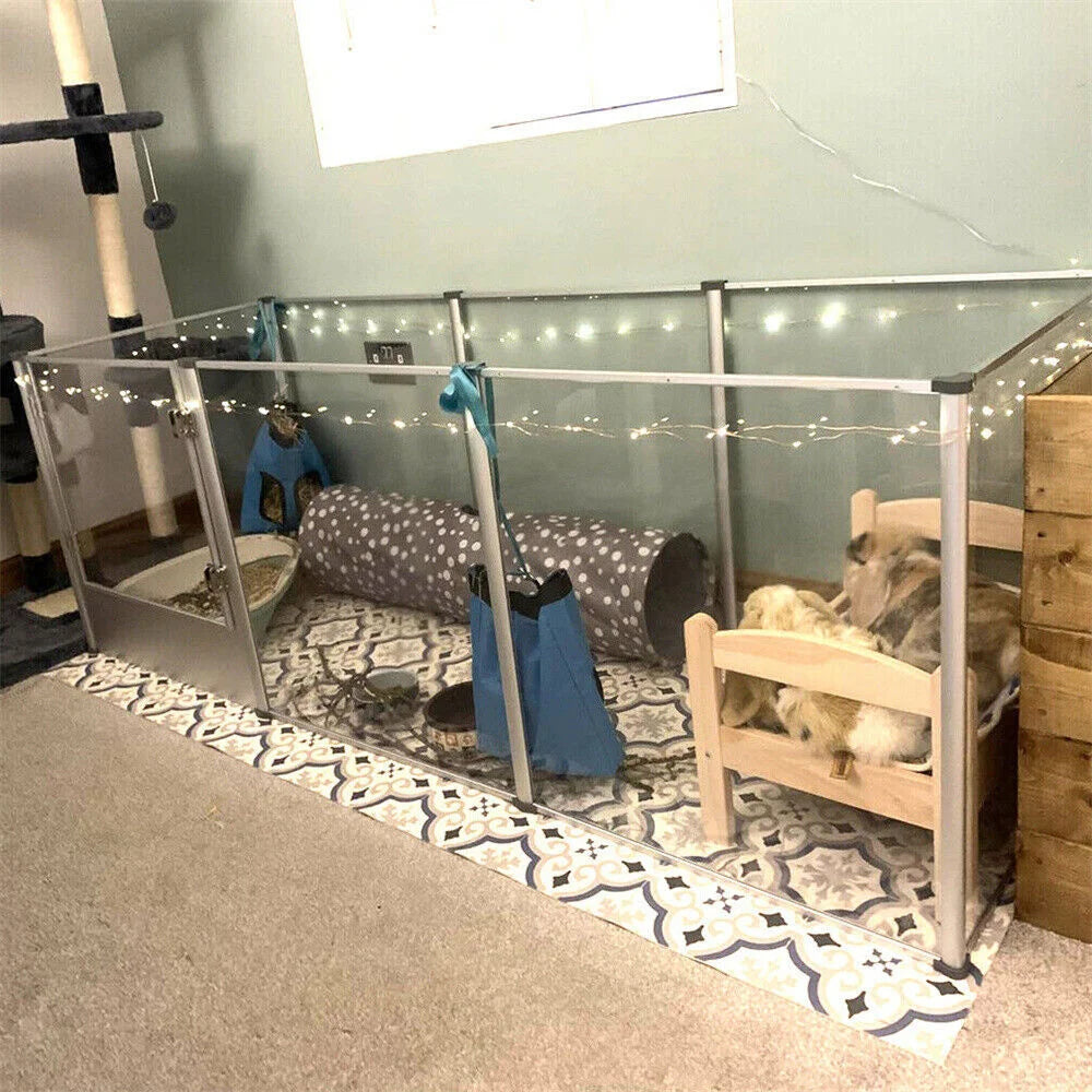 1Pc Large Acrylic Dog Playpen Cage