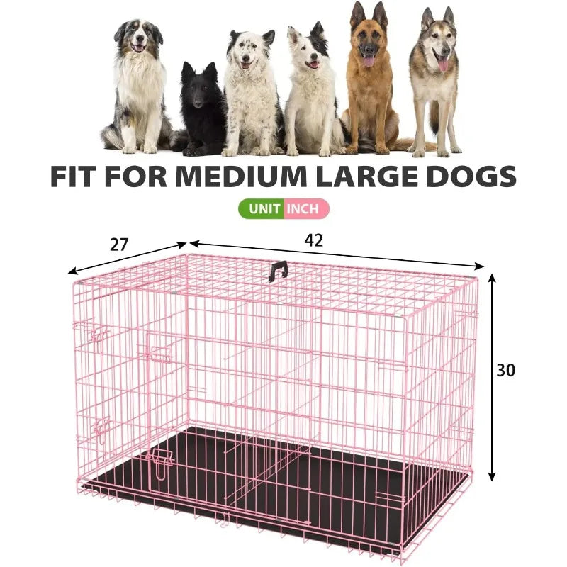 BestPet 48 inch Foldable Metal Dog Crate