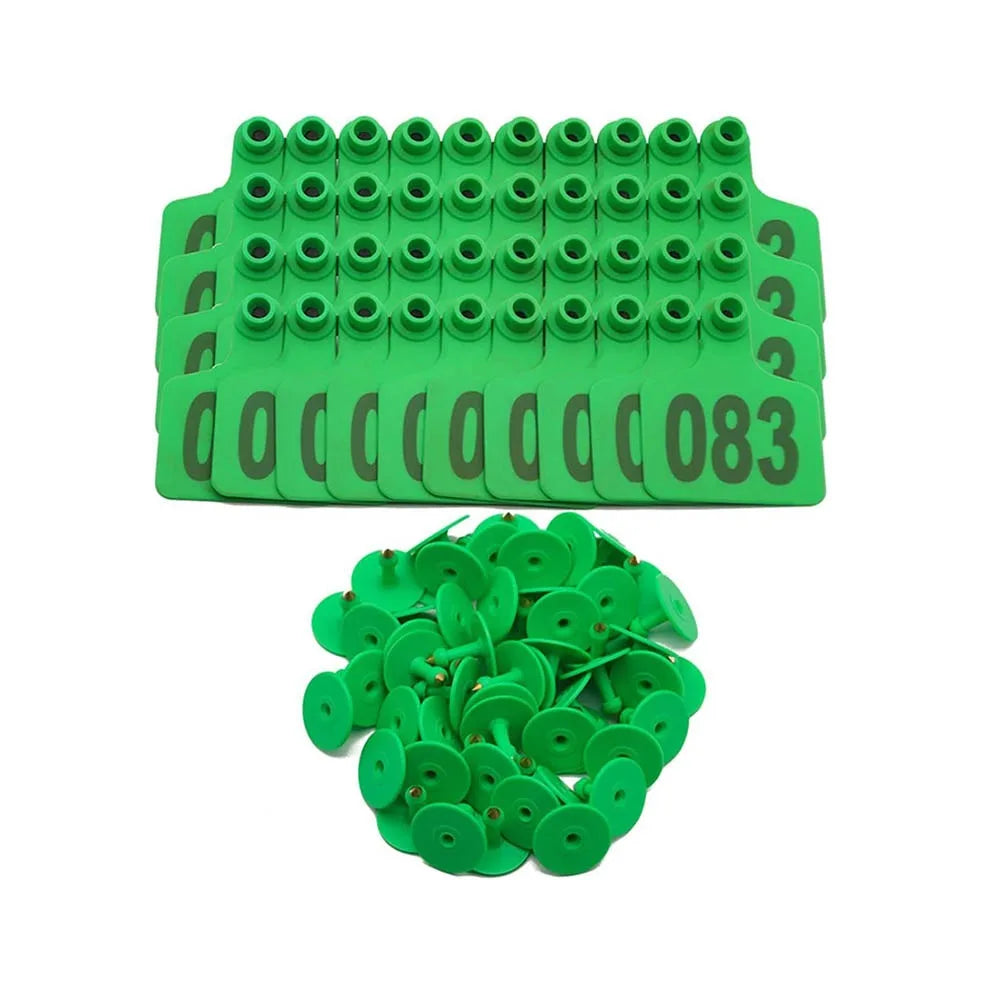 100Pcs 001-100 Numbers Cow Ear Tag