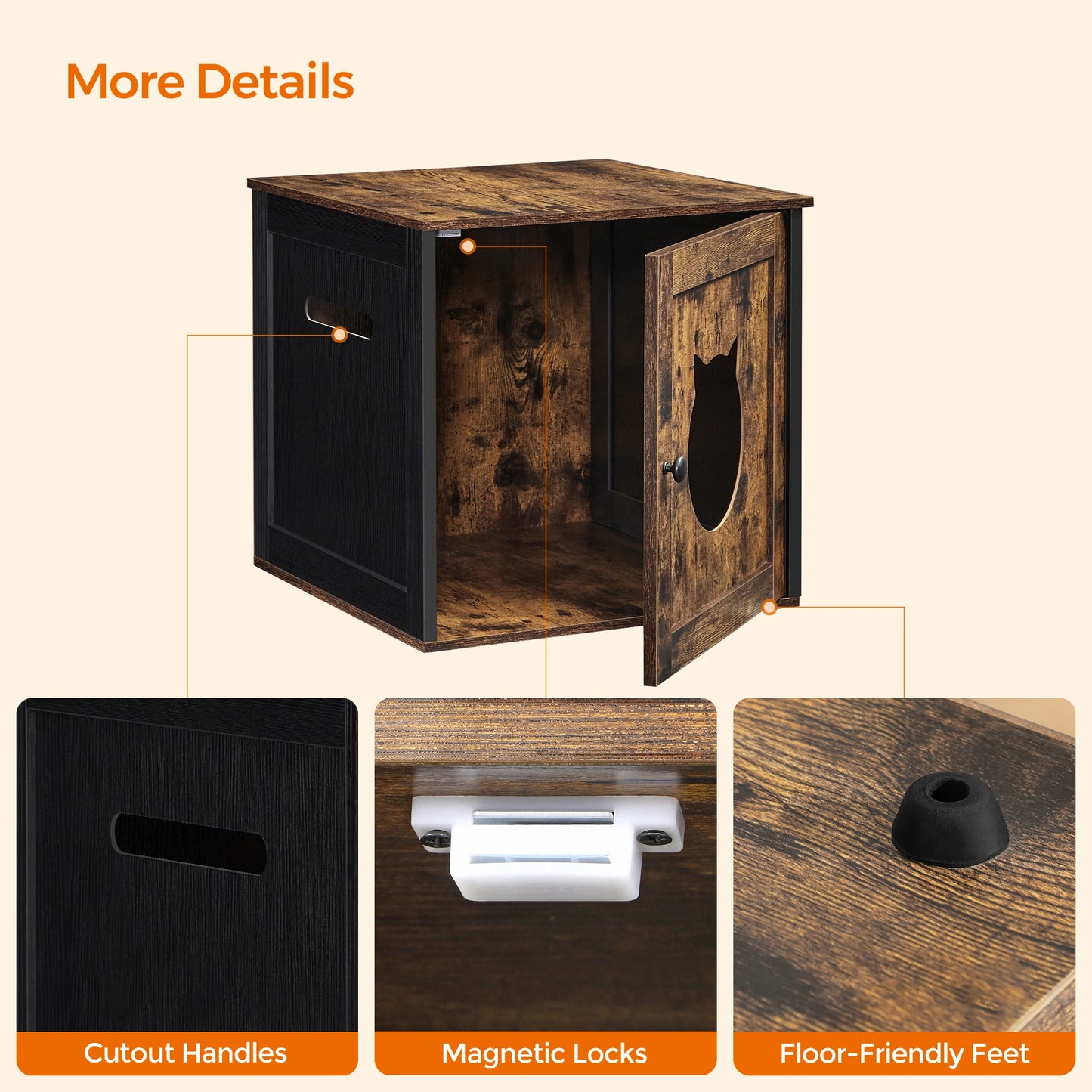 Feandrea Cat Litter Box Furniture