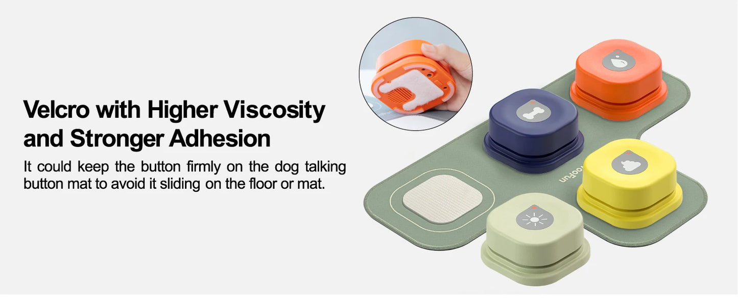 Mewoofun Dog Buttons with Rubber Mat