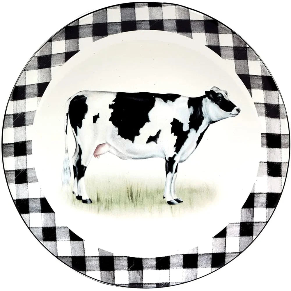 Farm Animal Decorated Salad Dessert Plates