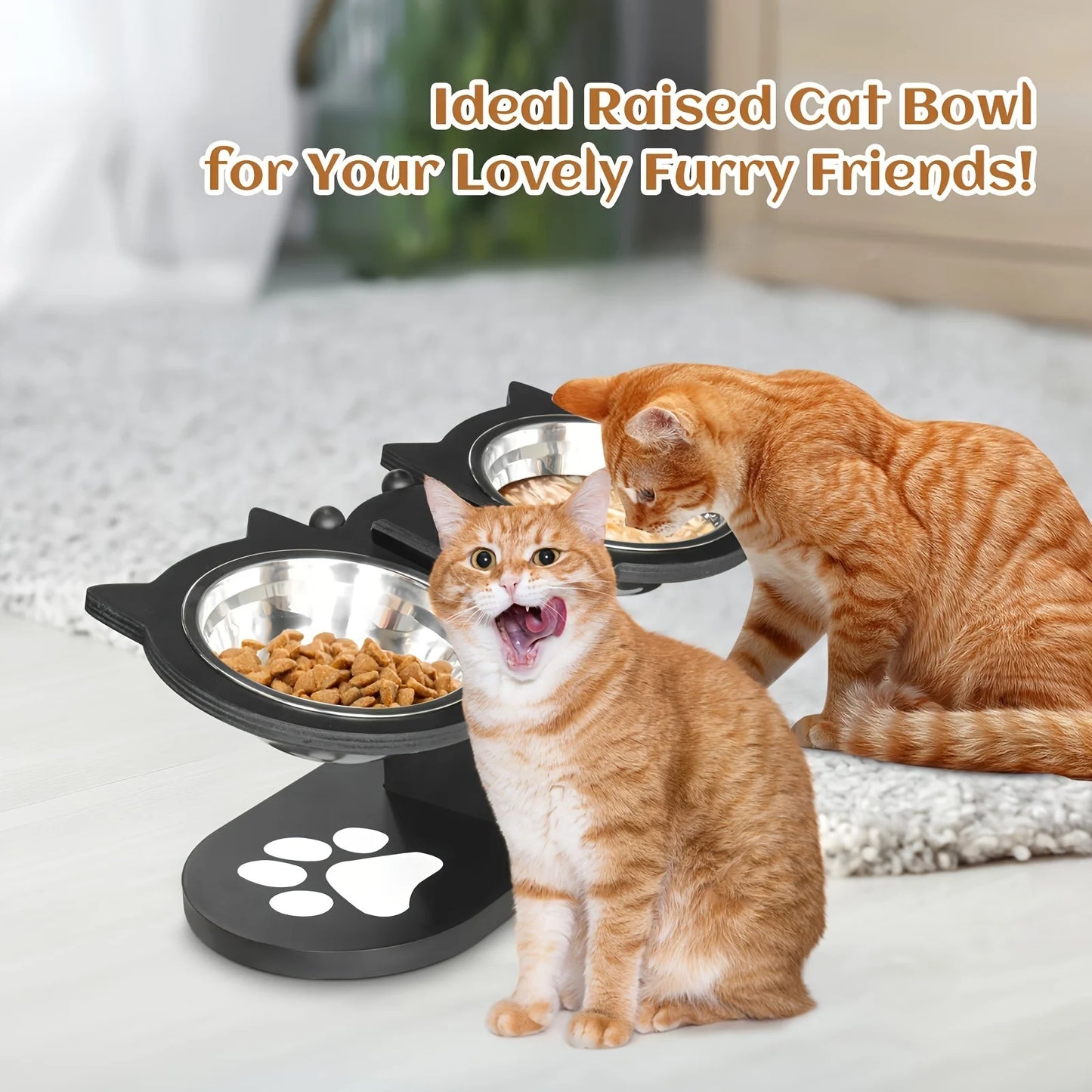 3 Cat Bowls in 1 Feeder Feeding & Watering Supplies