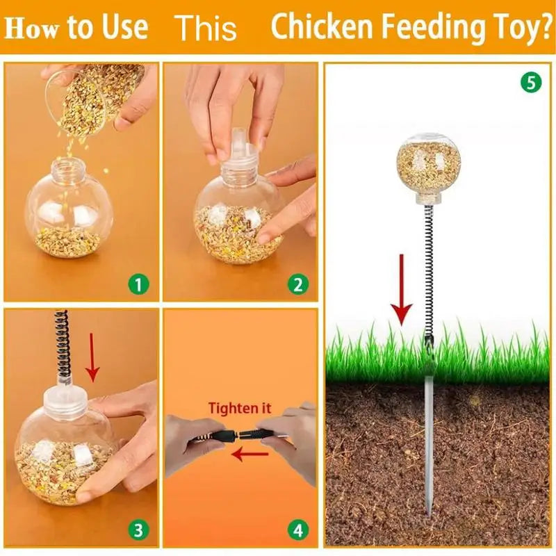 2pcs Chicken Swing Feeder