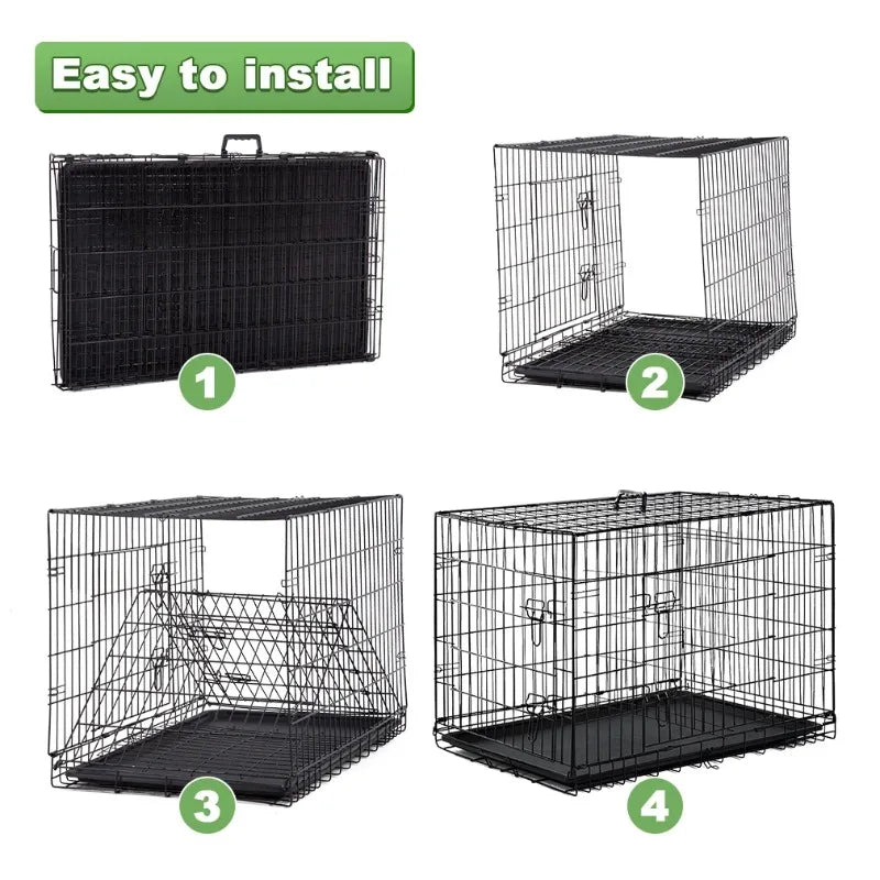 BestPet 48 inch Foldable Metal Dog Crate