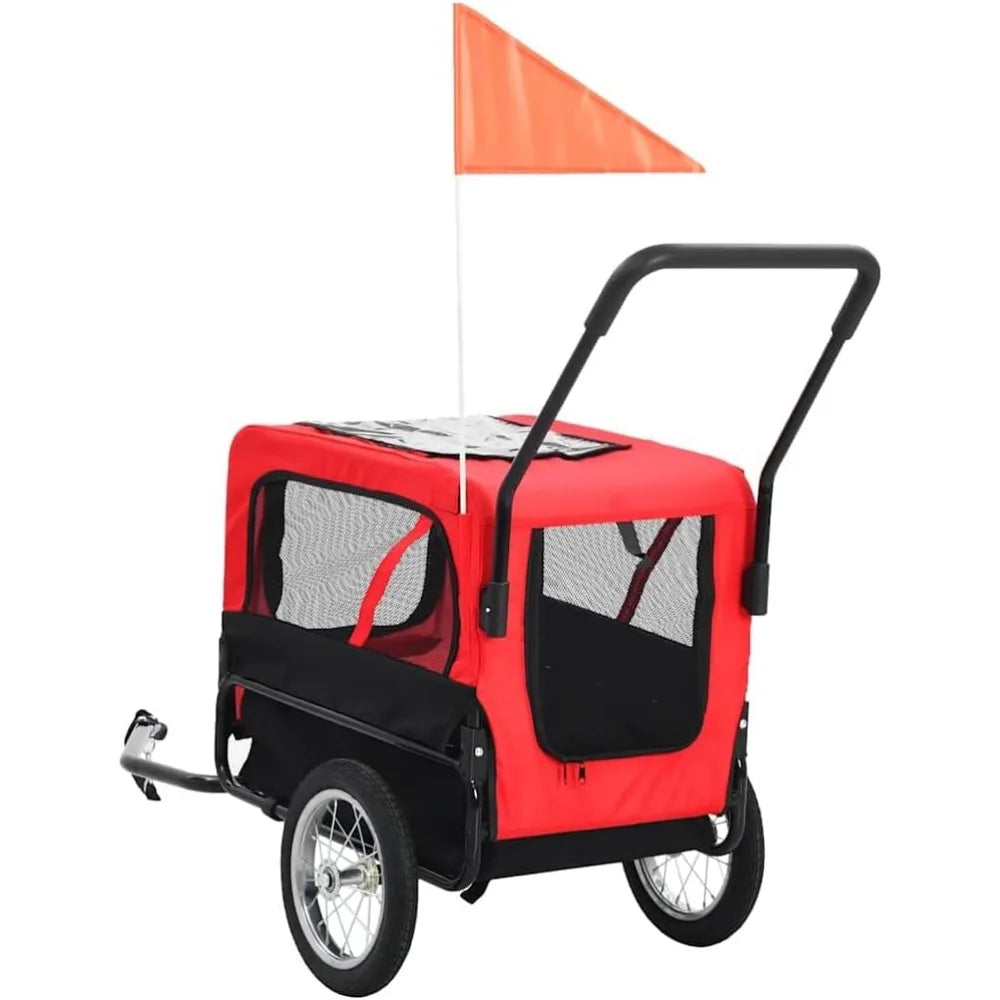 2-in-1 Pet Bike Trailer and Jogging Stroller