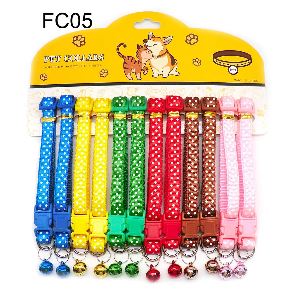 12Pcs Wholesale Mix Color Anti-Lost Dog Collars