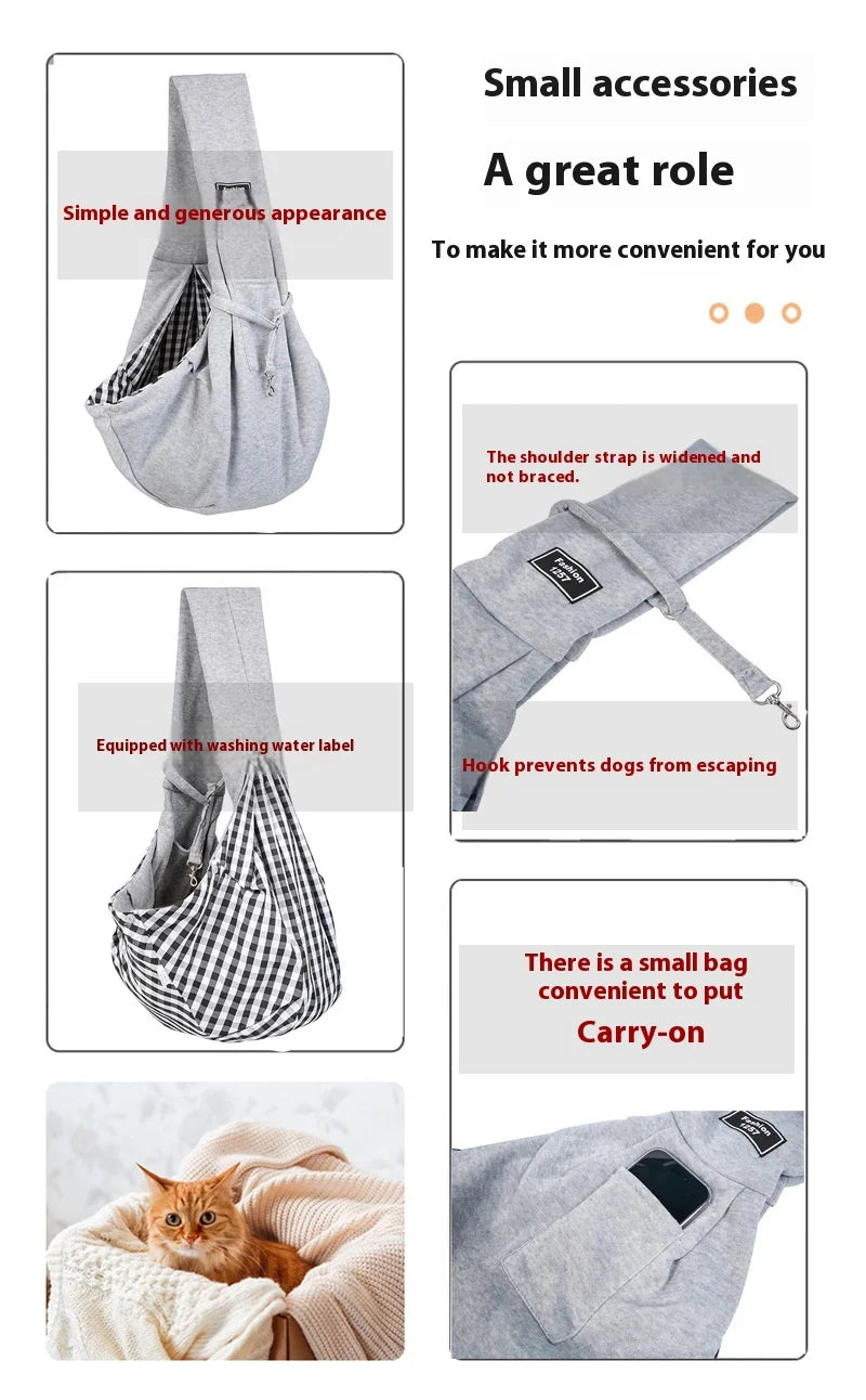 Crossbody breathable dog folding pet bag