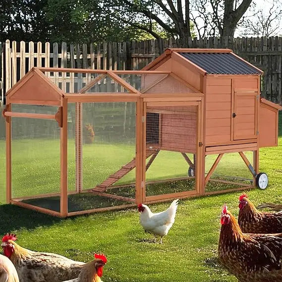U-MAX 95" Chicken Coop with Wheels